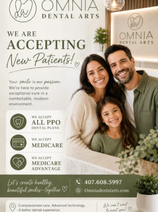Omnia Dental Arts referral program Instagram post
